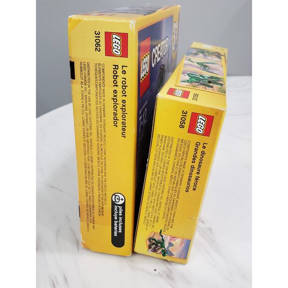 Lot 2 New Lego Creator 31058 Mighty Dinosaur 31062 Robo Explorer 3 in 1 - Picture 6 of 7